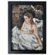Мраморная картина Девушка с одеялом МПП-4 600х850 мм