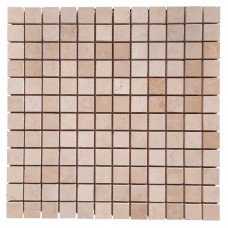 Мармурова мозаїка, бежева, полірована, 23x23x6 мм., мармур Beige Mix, МКР-2П