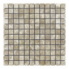 Мозаїчна плитка, мармур Emperador Light, 23x23x6 мм., матова, негалтована. МКР-2СН