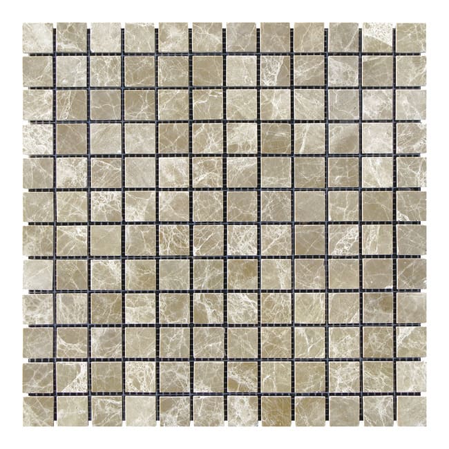 Мозаичная плитка, мрамор Emperador Light, 23x23x6 мм., матовая, негалтованная. МКР-2СН