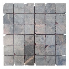 Мозаичная плитка, мрамор Emperador Medium, 48х48x6 мм., матовая, галтованная, античная. МКР-3СВА