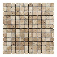Мозаичная плитка Травертин Classic, 23x23x6 мм. матовая, галтованная. МКР-2СВ