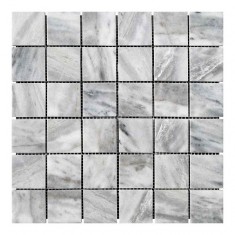 Мармурова мозаїка сірий мікс, 48x48x6 мм., полірована, мармур Grey Mix. МКР-3П