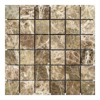 Мозаичная плитка мрамор Emperador Dark TR, 48х48x6 мм., матовая, негалтованная. МКР-3СН
