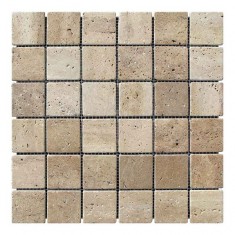 Мозаичная плитка Travertine Classic 48х48x6 мм МКР-3СВА Матовая | Галтованная | Античная