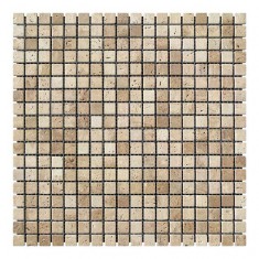 Мозаичная плитка Травертин Classic, матовая, галтованная, 15x15x6 мм. МКР-4СВ
