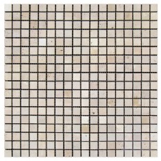 Мозаичная плитка Травертин Classic, 15x15x6 мм., матовая, негалтованная. МКР-4СН