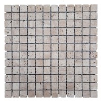 Мозаїчна плитка Травертин Classic 23x23x6 мм., матова, галтована, антична. МКР-2СВА 