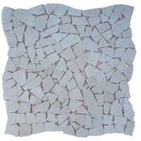 Хаотична мармурова мозаїка плитка з бежевого мармуру 305x305x6 мм, матова
