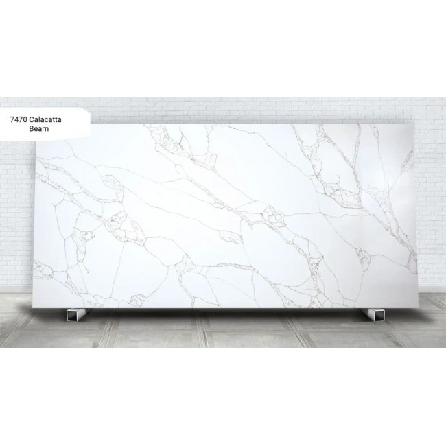 Кварцевый камень Calacatta Bearn 7470 - белый кварц